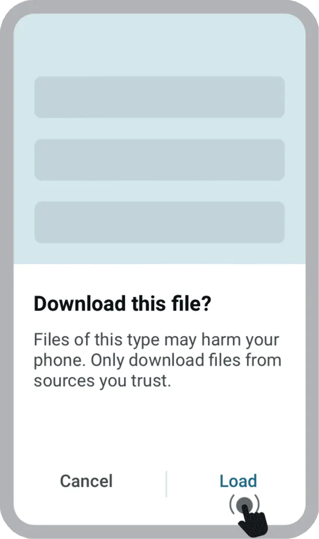 اضغط على 'تحميل' لبدء تثبيت التطبيق